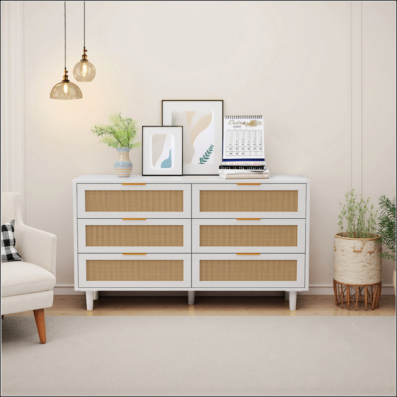 Armoire de rangement en rotin à 51 tiroirs 51,18 po