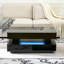 Table basse à plateau relevable avec compartiment caché et lumières DEL réglables-1944531995