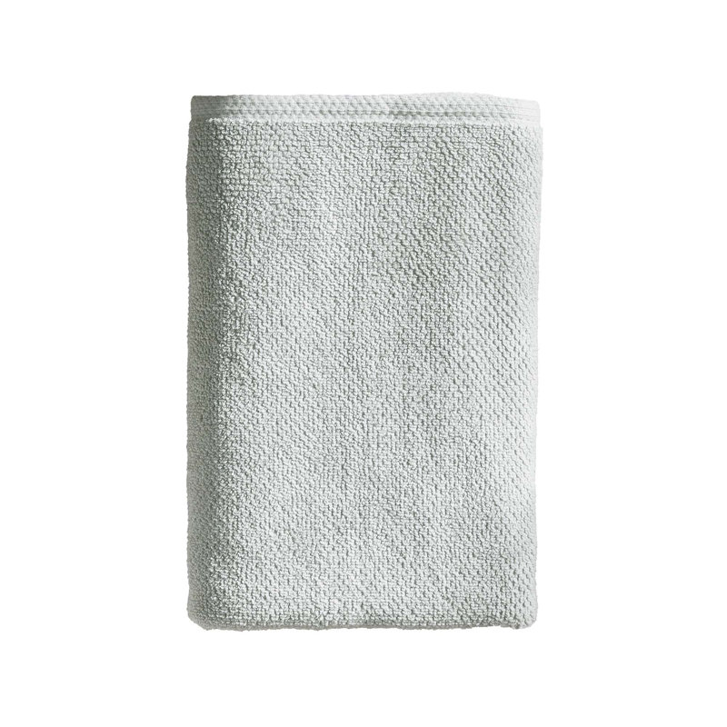 100% Cotton Textured Bath Sheet, Light Gray, Washcloth - 12 Pack