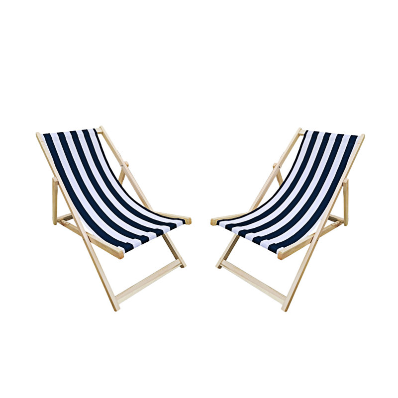 Chaise longue pliante en bois
