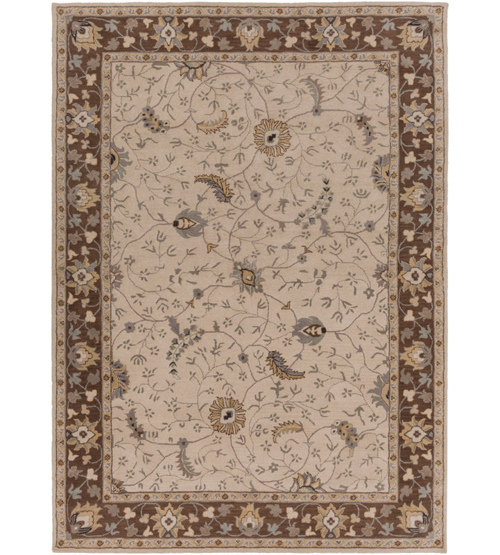 BuckHill Wool Floral Indoor Rug, Oval 8' x 10'