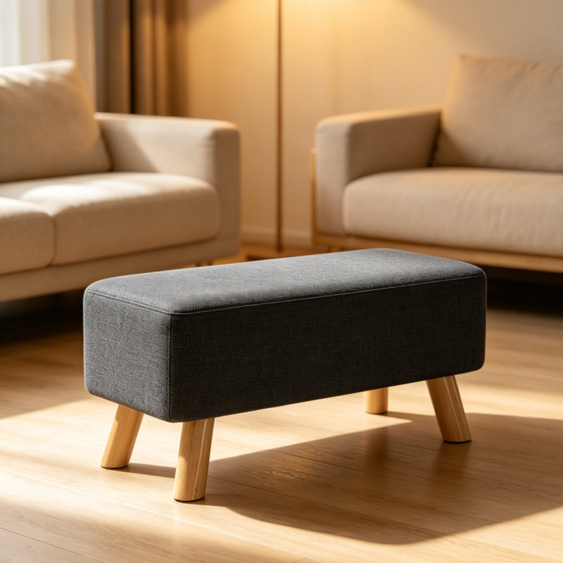 Linen Upholstered Bench