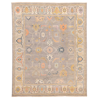 Modern Oushak Grey Rug 8'0" x 9'9"