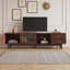 Meuble télé en bois avec 2 tiroirs, garde-robe et portes