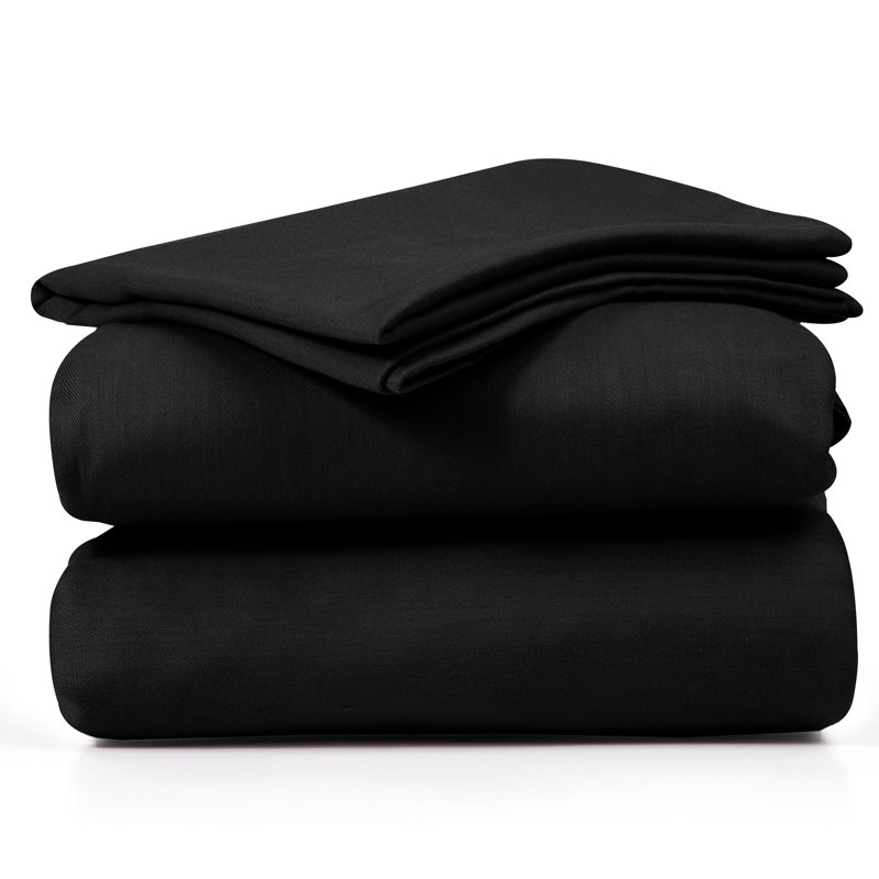 Ensemble de literie 4 pièces Luxury, Noir, Simple