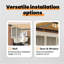 Brayden Studio Fabric Cover Retractable Door / Window Awning-1014054505-1014054511