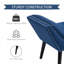 Banc / repose-pieds rembourré en tissu capitonné Bronislovas pour chambre ou salon, bleu-431760591