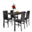 Space-saving Black Mdf Dining Chairs, Modern Style For Compact Kitchens