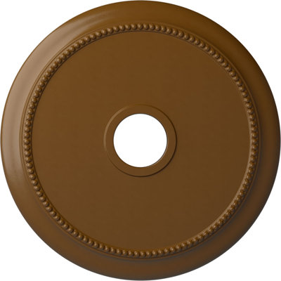 Endurathane Crendon Ceiling Medallion, 24 1/8"OD x 4 3/8"ID x 2 1/4"P (Fits Canopies up to 4 3/8"), Hand-Painted Smokey Topaz Finish