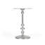 Zora Distressed Iron Pedestal Side Table-838592025