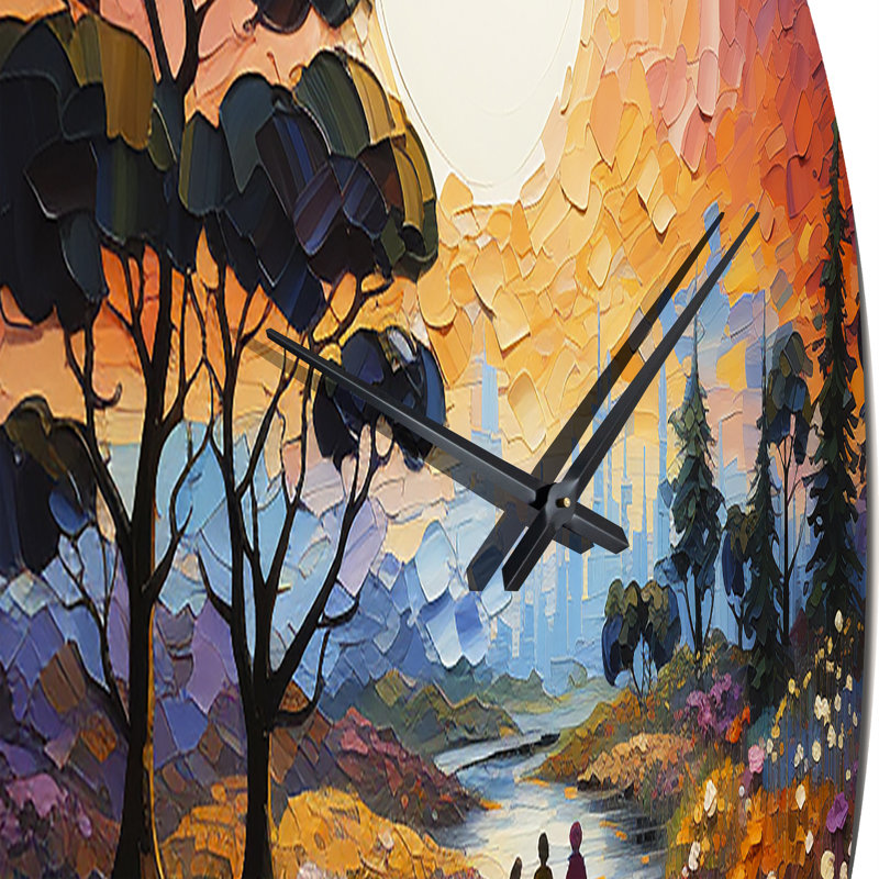 Horloge murale romantique paysage romantique, Petit