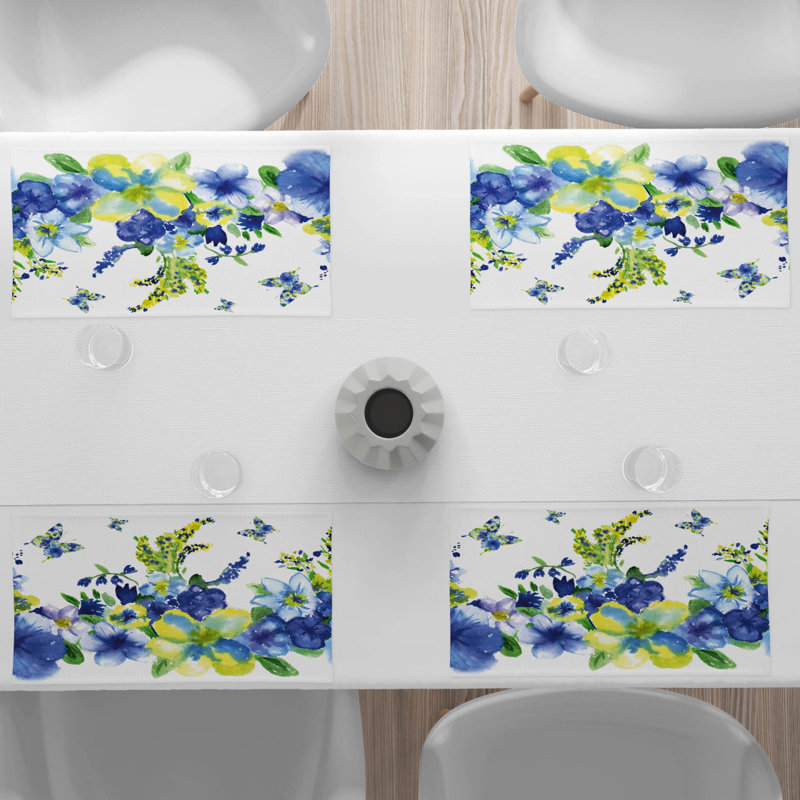 Polyester Floral Rectangle Placemat