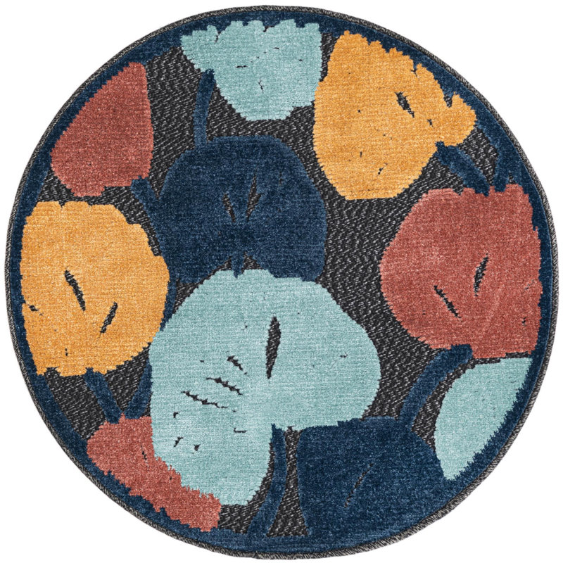Tapis d'extérieur Mashpee, Rond 3 pi 3 po