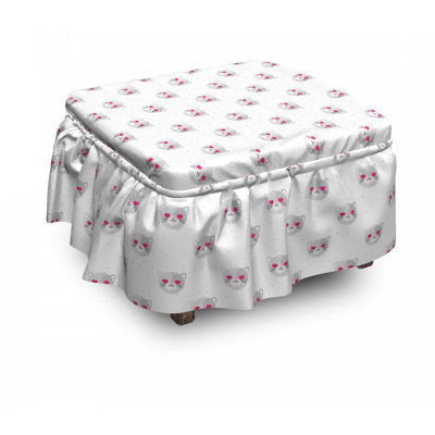Box Cushion Ottoman Slipcover
