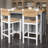 Willowbrook Solid Wood and Natural Woven Seagrass Rope Counter Height Bar Stool-98284381