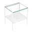 Ensemble de 3 tables basses et tables de bout, table en verre trempé avec panneau de fibres à densité moyenne, verre-1990936252