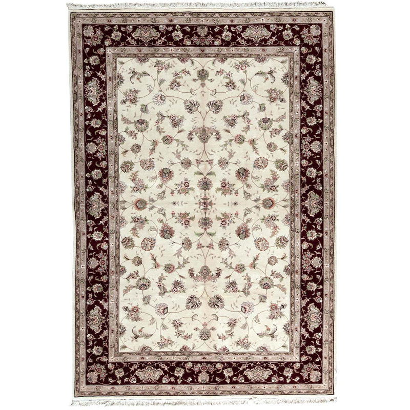 Handmade Silk and Wool Oriental Area Rug