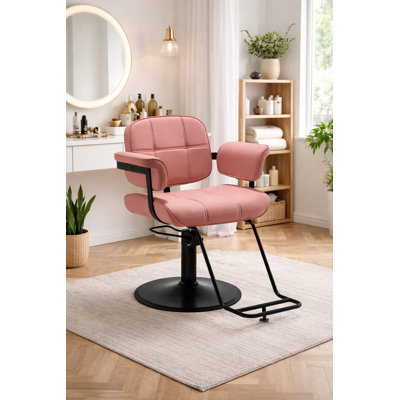 360° Swivel Extra Wide Barber Chair, Height Adjustable Salon Chair With Heavy Duty Hydraulic Pump