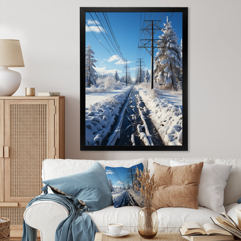 «Spednic Power Lines Electric Reverie II», reproduction sur toile, H 20 po x l 12 po x P 1 po, Cadre photo noir