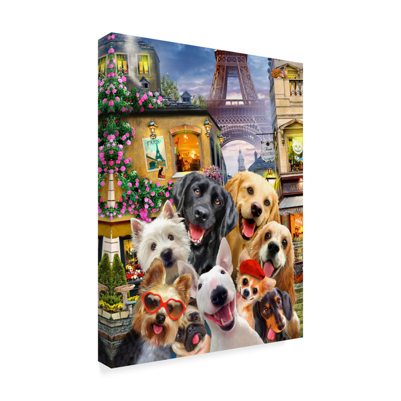 Paris Dogs Gallery-Wrapped Canvas Art by Howard Robinson
