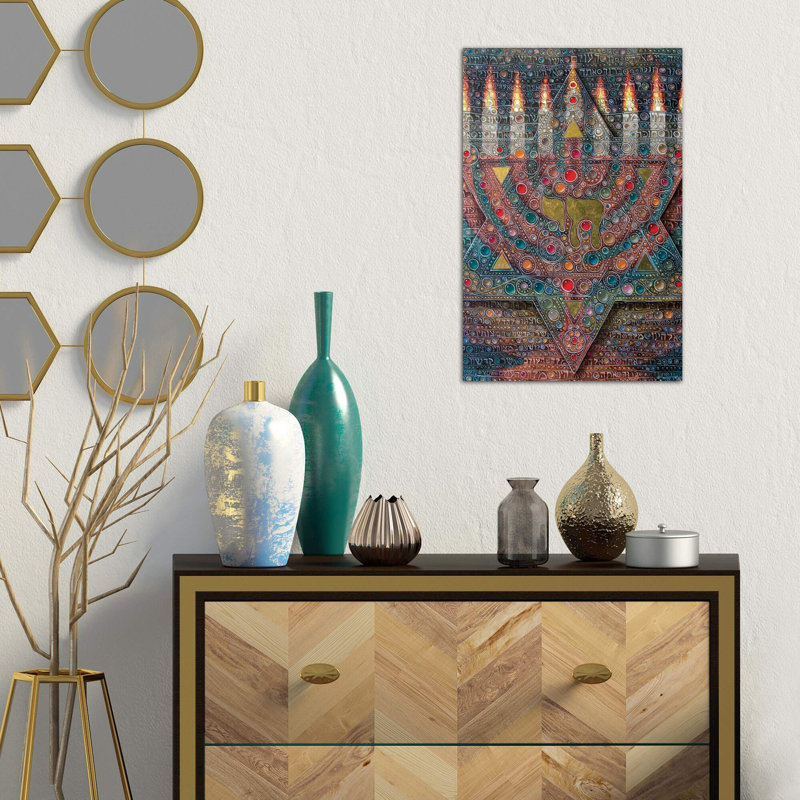 Chanukah Prayer by Victor Molev - Wrapped Canvas Print, 66.04 cm H x 45.72 cm W x 1.91 cm D