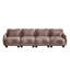 Canapé surdimensionné en chenille 4 places avec design ergonomique incurvé et coussins de taille