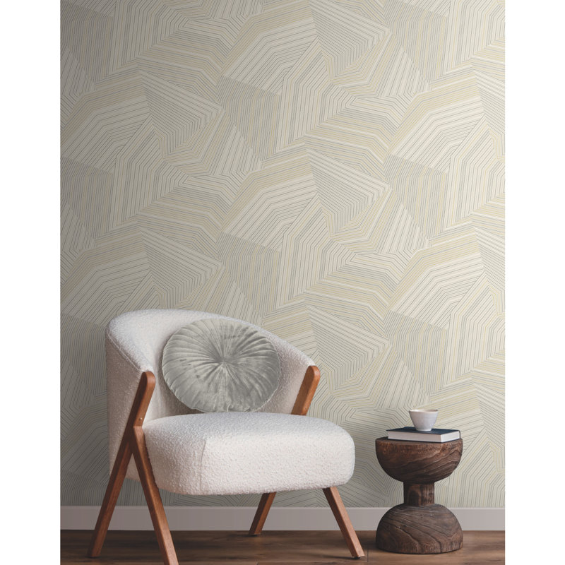 Rouleau de papier peint L 27 pi x l 27 po Dots Maze, Taupe