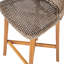 Tabouret de bar d'extérieur Lymington, bois de teck avec osier brun clair, ensemble de 2-1533895032