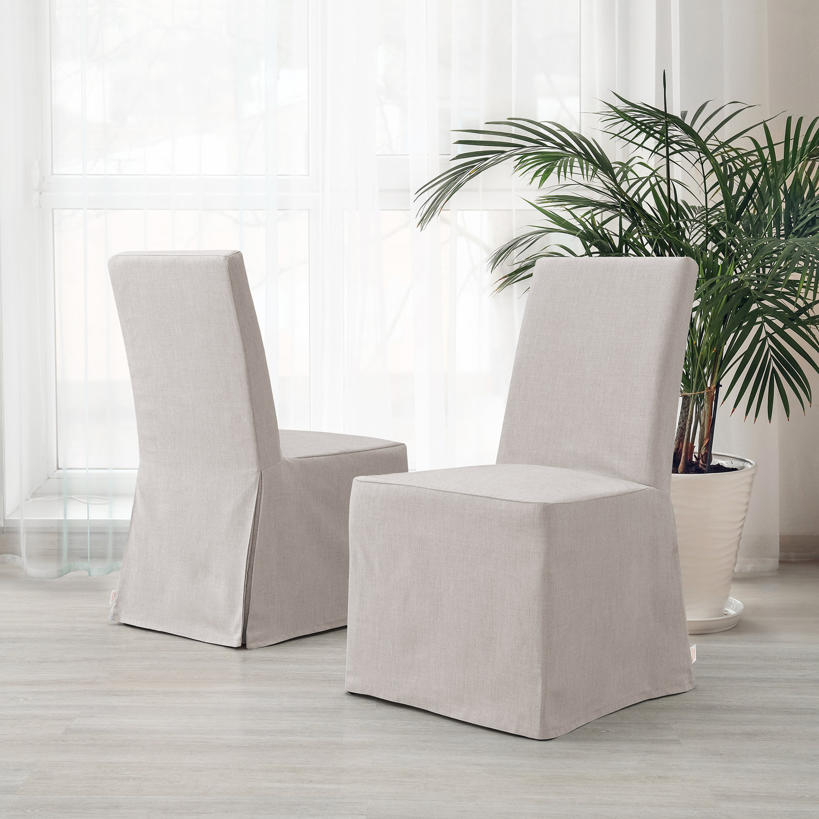 Taja Sunbrella® Upholstered Parsons Chair, Gray