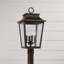 Lanterne murale d'extérieur 4 lumières l 12 "x H 23,75" avec verre ondulé-100662578
