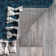 Hollier Modern Power Loom Performance Shag Tasseled Blue Rug