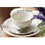 French Perle Scallop White Scallop 4-Piece Place Setting