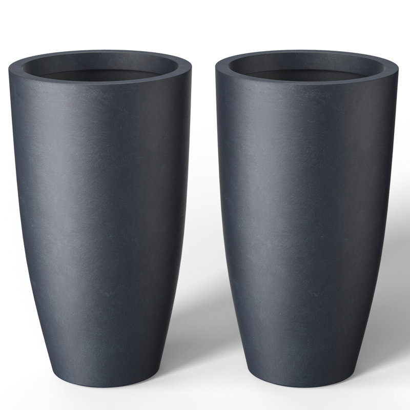 Khailey Handmade Pot Planter, Granite Gray
