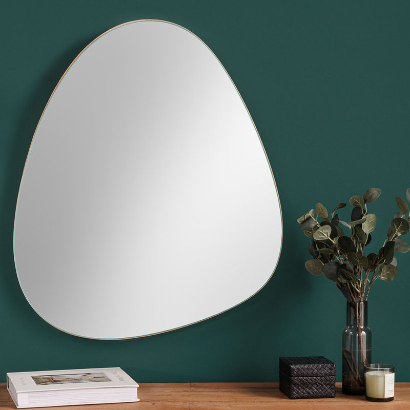 Caquias Solid Wood Asymmetrical Wall Mirror, 72cm x 60cm
