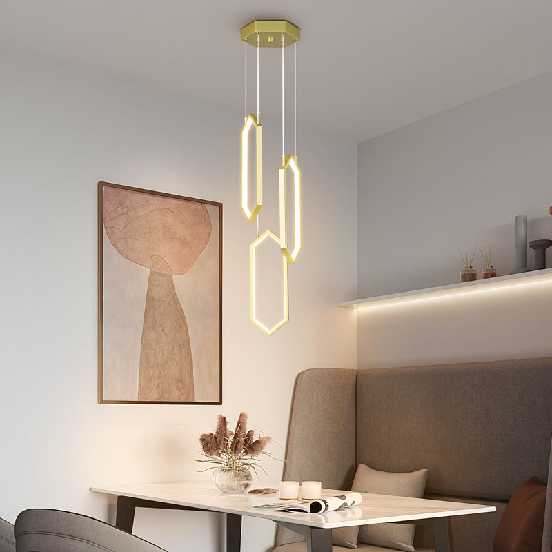 Luminaire suspendu rectangulaire DEL