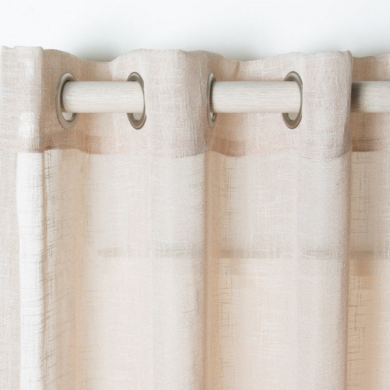 Rhoden Sheer Curtain Single Panel, 52" W x 84" L, Beige