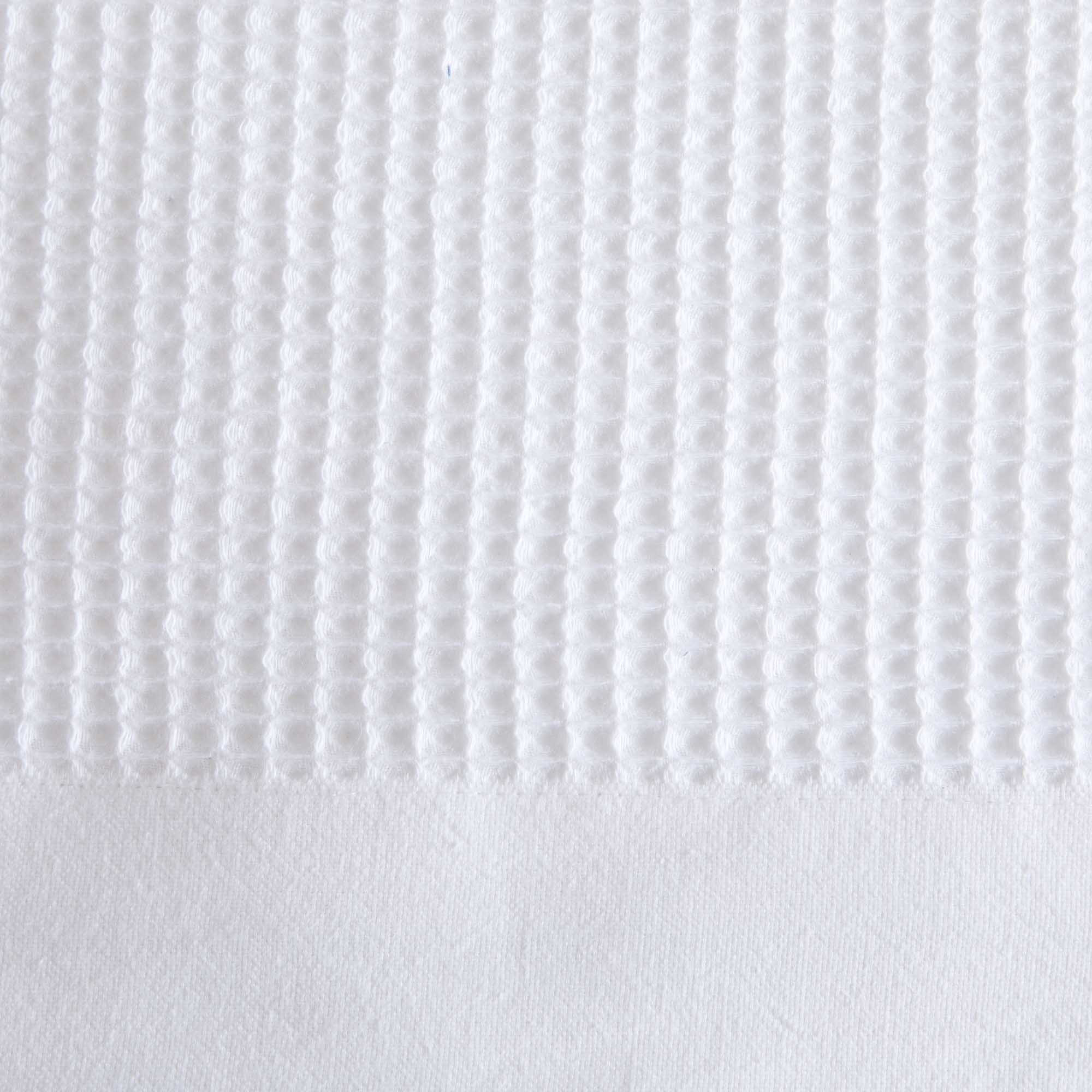 100% Cotton Lightweight Waffle Weave Summer Blanket, Queen, White