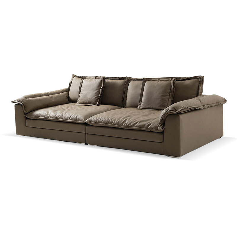 Canapé modulaire 94,49 po café, 3, H 30,71 po x l 102,36 po x P 47,24 po