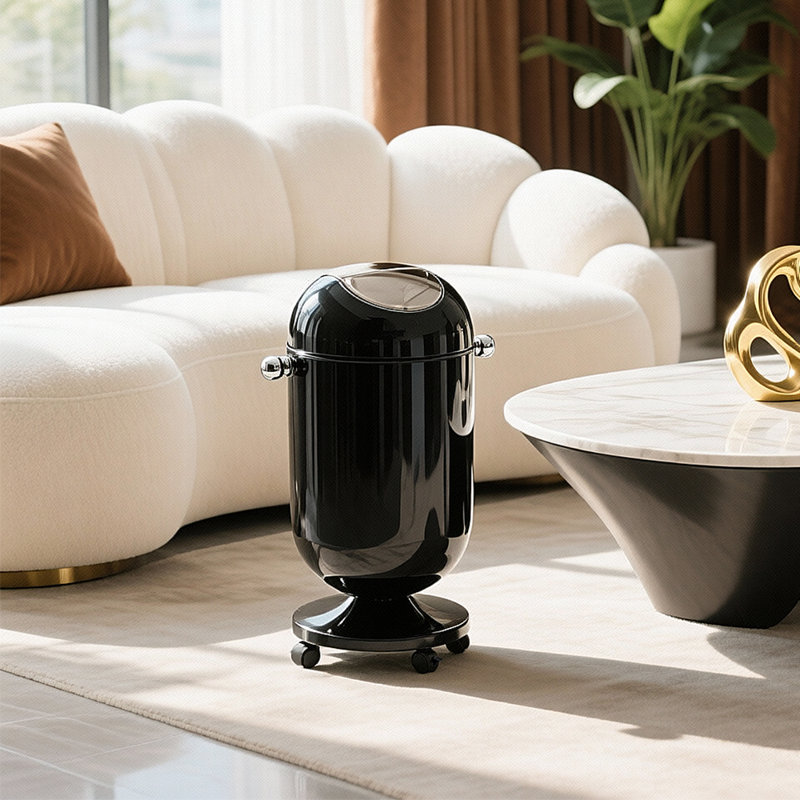 PP Waste Bin, Black