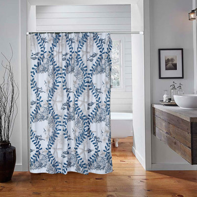 Seferina Microfiber / Polyester Floral Shower Curtain