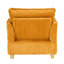 Velours côtelé 1 avec coussins - Polyvalent pour divers espaces Design rétro avec rembourrage en éponge Pieds en plastique 300 lb Capacité de soutien Balcon jaune, salon, cadre en bois massif rempli de chambre à coucher-1738838058