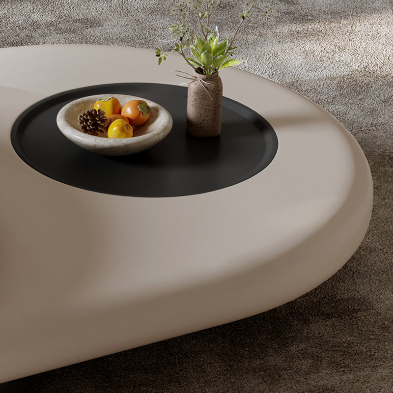 Table basse rotative moderne en bois pour le salon, table de salon minimaliste de style contemporain pour les petits espaces