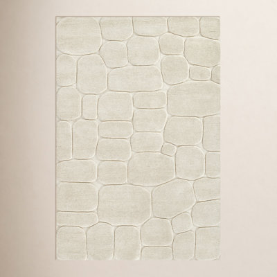 Aelin Pebble Hand Tufted Wool Ivory Area Rug