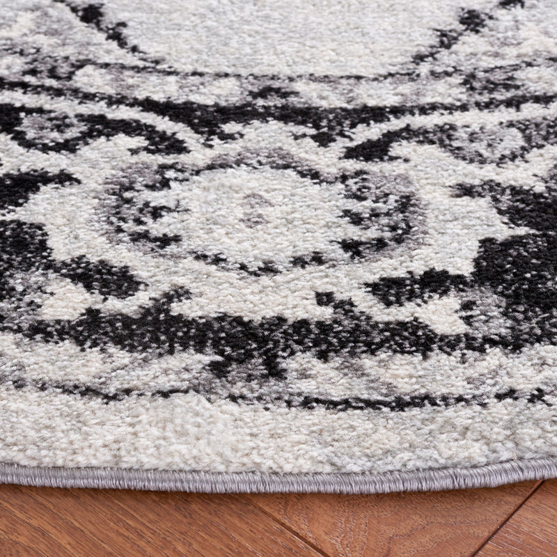 Tapis ivoire / noir Tulum 279, Rectangle 9 pi x 12 pi