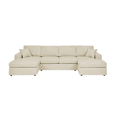 3 - Piece Corduroy Double-Chaise Sectional