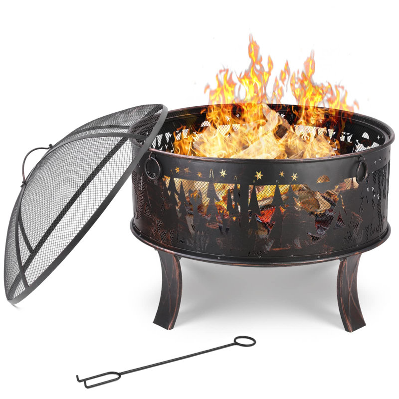 Round Steel Smokeless Fire Pit