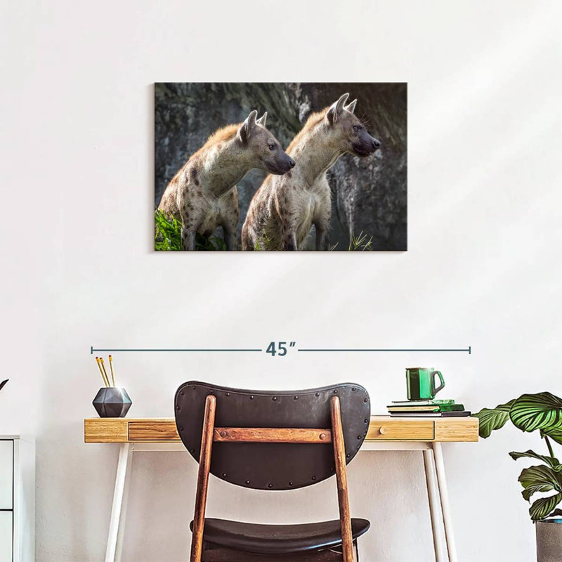 Crowle Hyenas On Alert, 20" H x 30" W