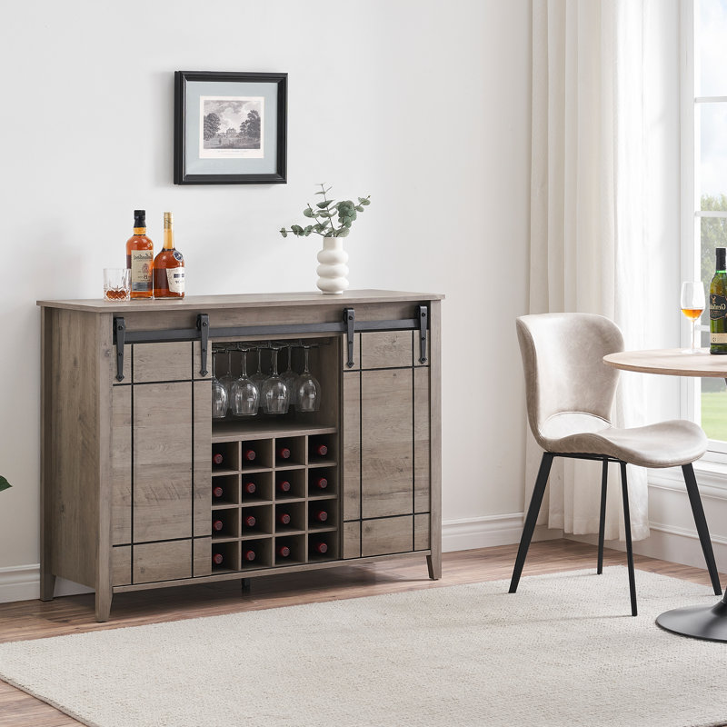 Armoire à vin avec rangement Farmhouse, Beige