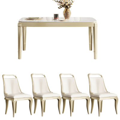 French style modern rectangular dining table sets