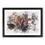 Wooden Electric Guitar Watercolour - Framed Print-56882237-56882238
